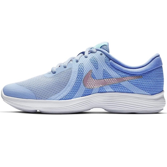 Nike Revolution 4 Royal Pulse Blue Pink Shoe - Picture 1 of 10